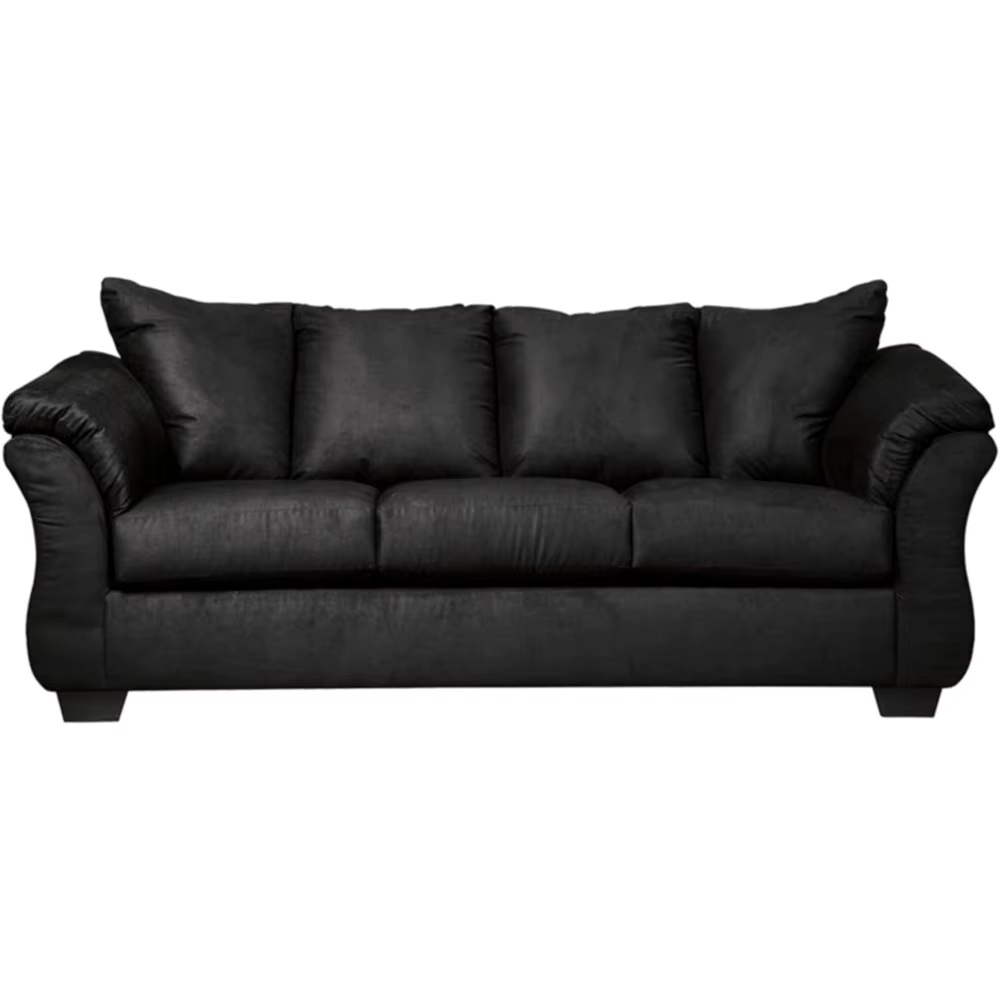 Darcy Classic Contemporary Sofa, Black