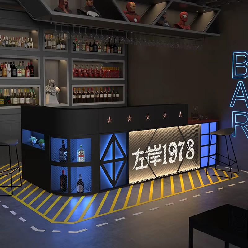 Bar Table Counter Cashier Corner Vintage Bar Bar Industrial Style