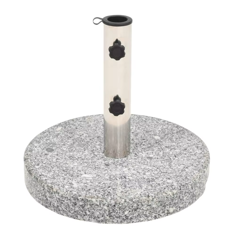 20kg Round Granite Parasol Base for Outdoor Umbrellas - Heavy-Duty Stability