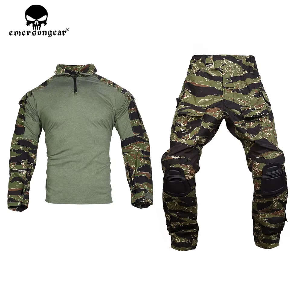 Emersongear Tactical G3 Combat Suit Shirt Pants With Knee Pads Update Ver Camo Airsoft Civilian Combat Uniform Hunting Clothes