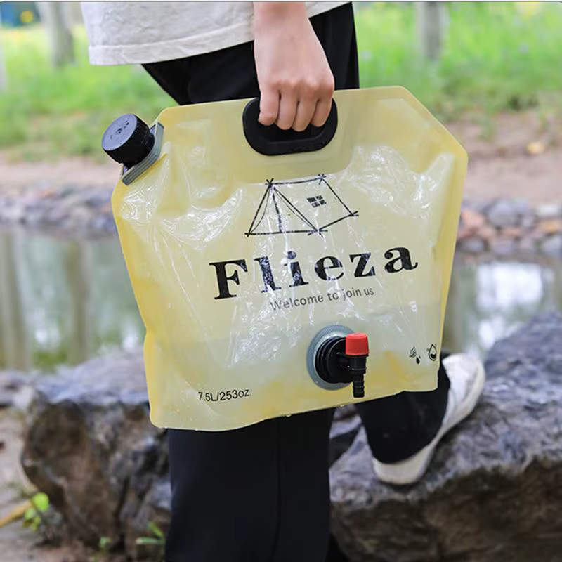 Foldable Water Container Foldable Camping Water Storage Carrier Jug 7.5L/1.98 Gallons Food Grade Container With Spigot For