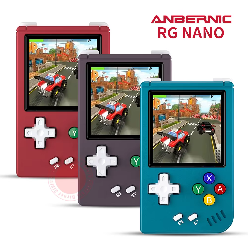 ANBERNIC RG Nano Pocket Retro Handheld Game Console Metal Shell 1.54" IPS Screen Linux 1050mAh Classic Game Player Hi-fi Speaker