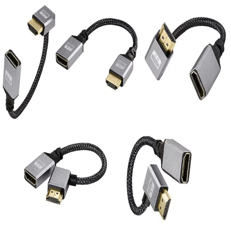 HDMI Male To Female 90 Degree Up Down Left  Right Straight head Mini micro hdmi HD 4K@60HZ V2.0 HDMI-Compatible Extension Cable