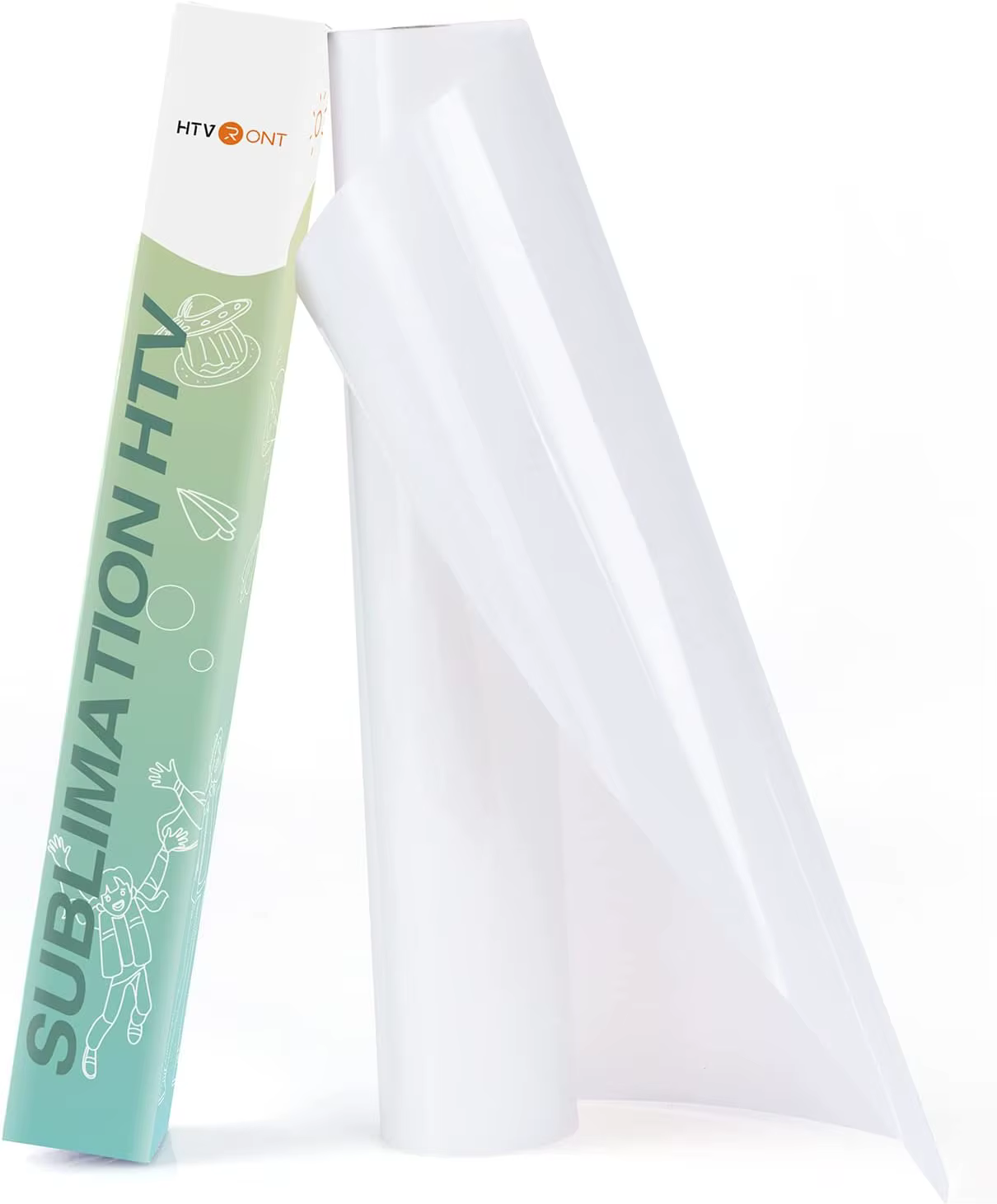 HTVRONT 12inX5ft Clear HTV Vinyl for Sublimation-Upgraded Matte Sublimation Vinyls Wash Durable Clear Dye Sub Htv for T-shirt