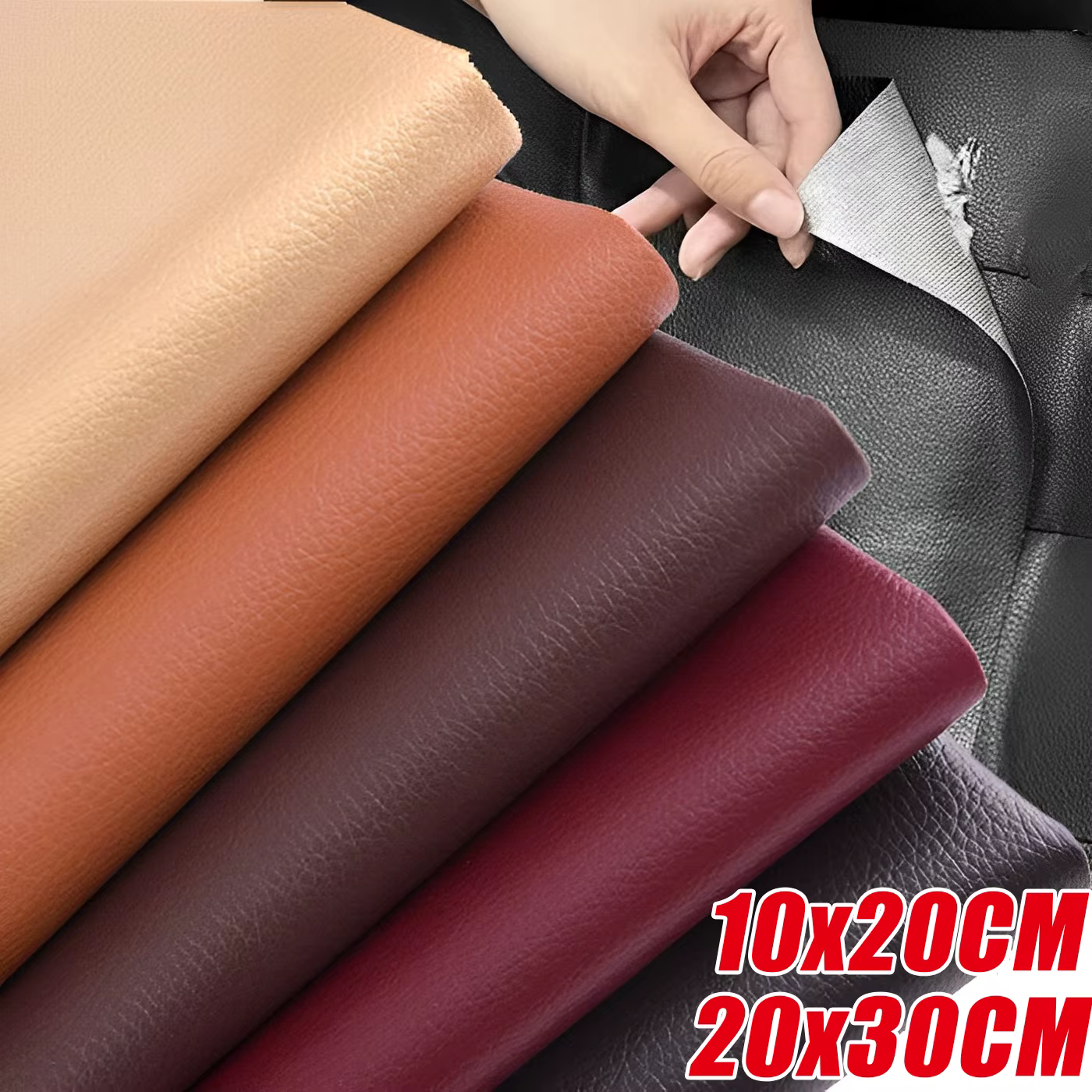 Car Seats Repair Patches Self-Adhesive Leather PU Fabric Stickers for Leather Clothes Sofa Car Seat Furniture Bags Repair Sticky