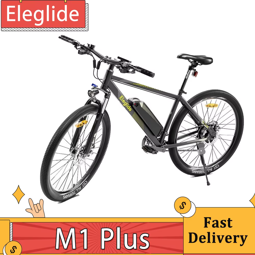 Eleglide M1 Plus Electric Moped Bike With App Control 27.5 inch Tire 250W Motor 36V 12.5Ah Battery 25km/h Speed Dual Disc Brake