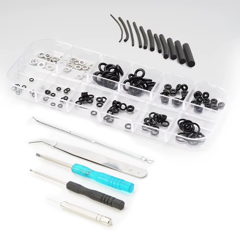 Lighter Burner O-Ring Repair kit with 10 Types Rubber Seals, and Dismantling Devices for ST Dupont Ligne Gatsby BR Dunhill Light