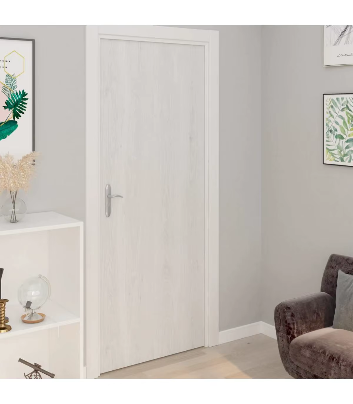 4 PCs PVC white wood 210x90cm self-adhesive door sheets window sheets