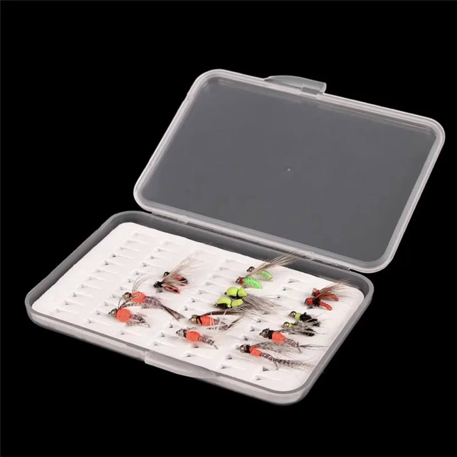 1Pcs Waterproof Fly Fishing Lure Bait Trout Flies  Box Case Container Transparent Ultra-thin Fly Hook Box Fishing Tackle