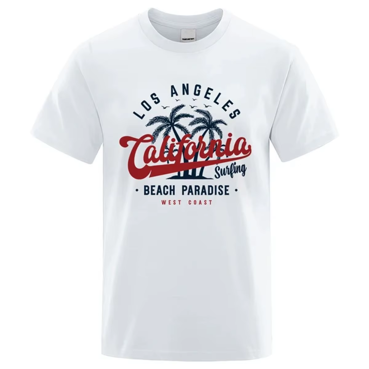 Men's basic T-shirt 100% cotton Los Angeles California short sleeve