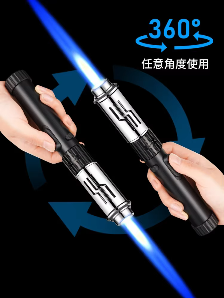Metal Gas Lighter Powerful Kitchen Cooking Torch Flame Jet Barbecue Smoking Accessories Windproof Candle Turbo Cigar Lighters