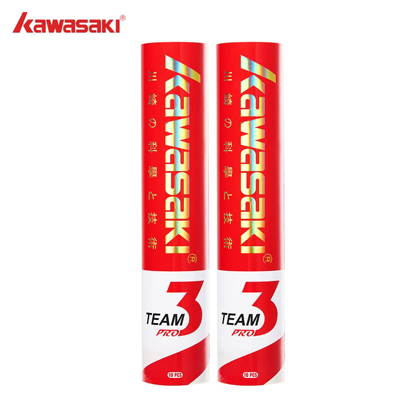 Kawasaki Badminton Shuttle Team 3/ Team 1 Badminton Ball Professional Tournament Grade White Goose Feather Badminton