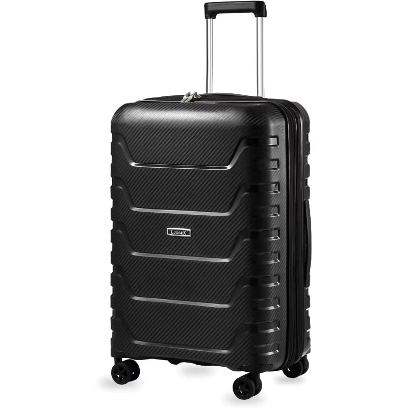 Carry On Luggage 22x14x9 Airline Approved - 100% Polycarbonate Expandable Hard Shell Suitcase with Spinner Wheels