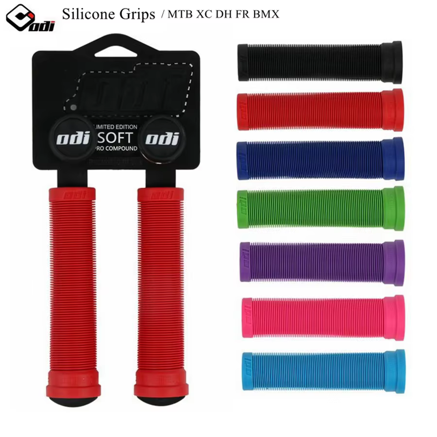 ODI Bicycle Handlebar Grips Silica Gel Handlebar Grip Non-slip Shock-absorbing Handlebar Cover XC / AM Downhill Folding Bike