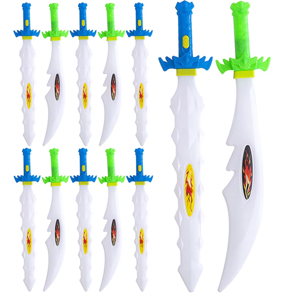 12 Pcs Kids Pirate Accessories Toys for 3-5 Luminous Sword Toddlers Plastic Swords Induction Abs Child