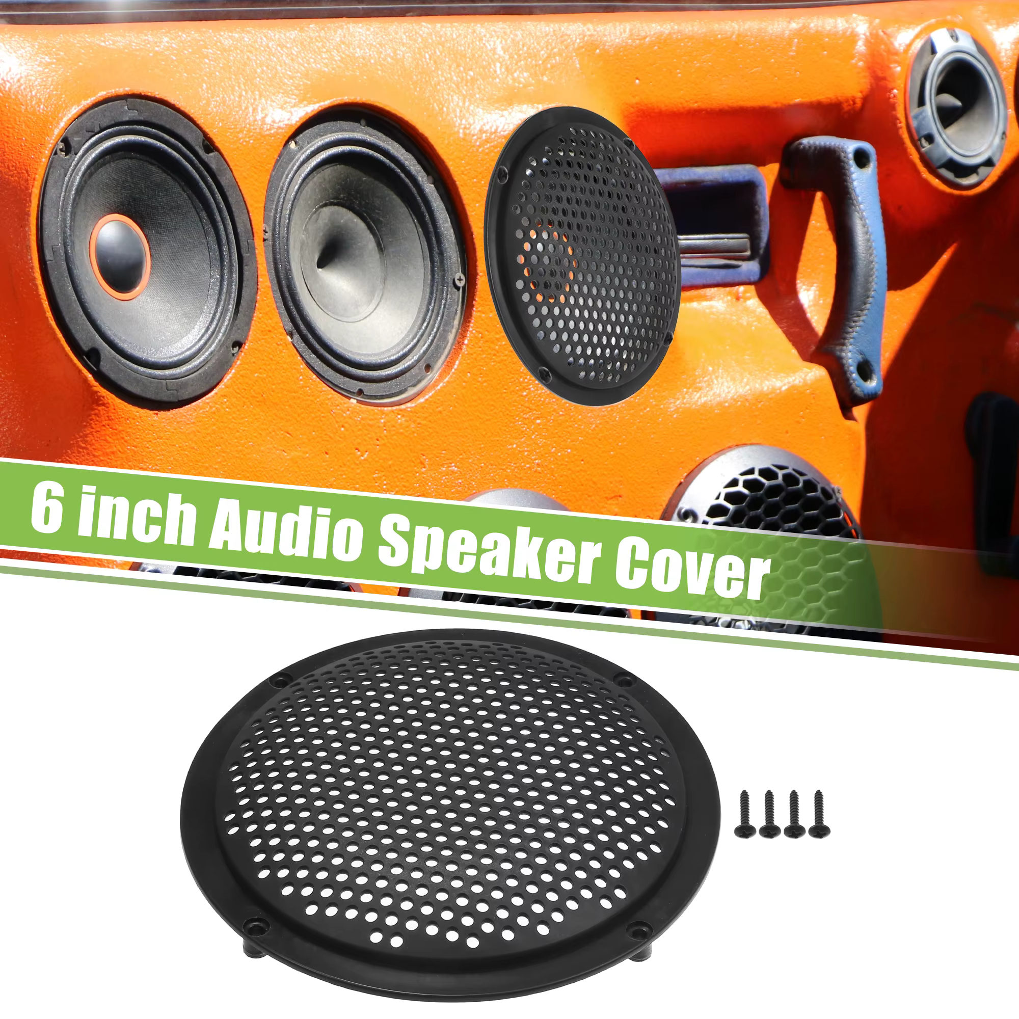 X Autohaux 5/6/8/10 Inch Car Speaker Grills Cover Mesh Round Audio Speaker Subwoofer Guard Protector Case with Mounting Screws