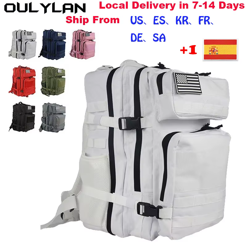 Oulylan  3D Trekking Molle Knapsack 25L 45L Military Tactical Backpack Outdoor Training Bag Hiking Camping Travel Rucksack Army