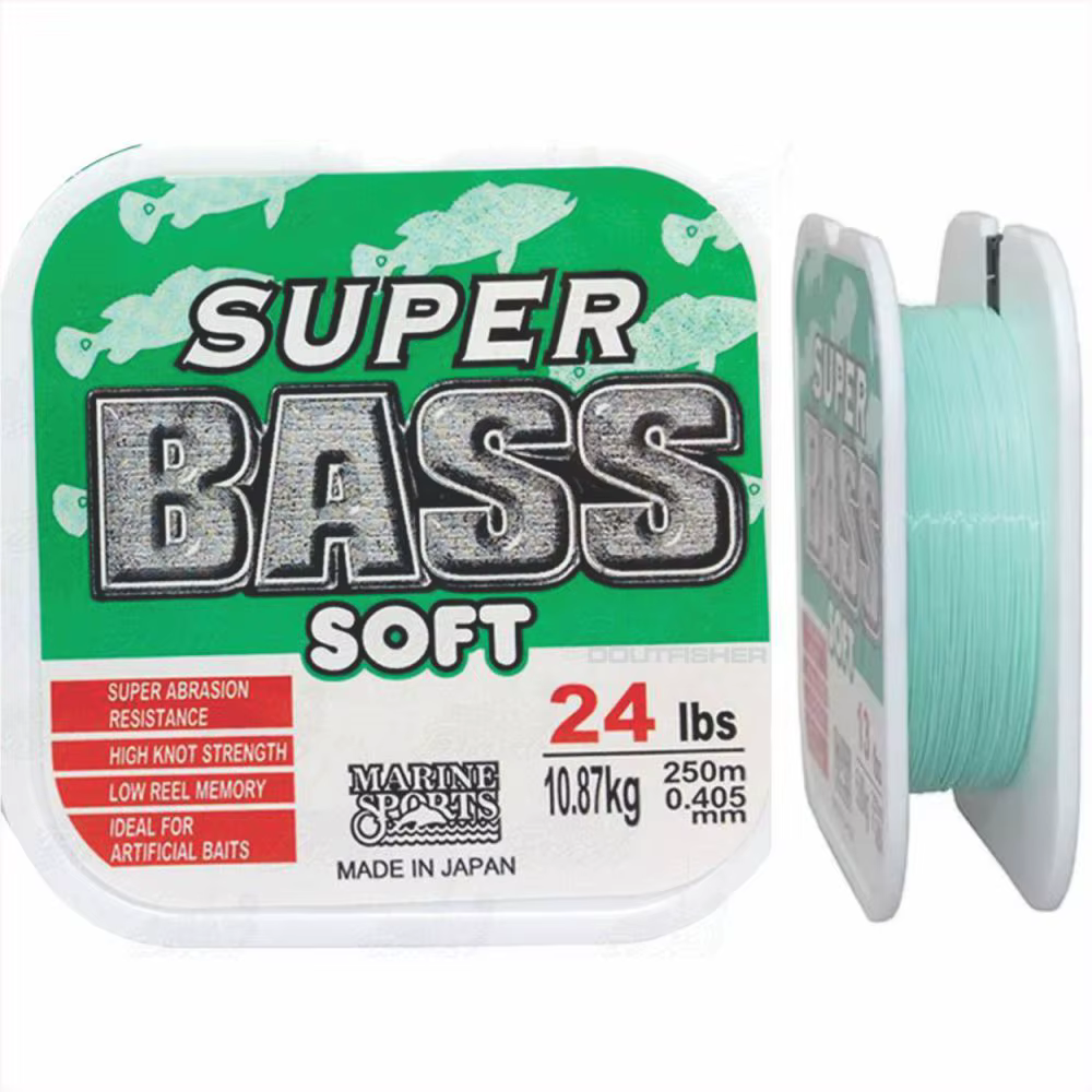 Super Bass Soft Line 0,405mm 24lb Green Monofilament 250m