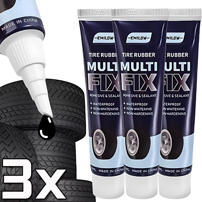3x Tire Repair Glue Strong Rubber Wear-resistant Non-corrosive Adhesive Tire Sealing Bonding Glue Car Tire Repair Sealant 50ml