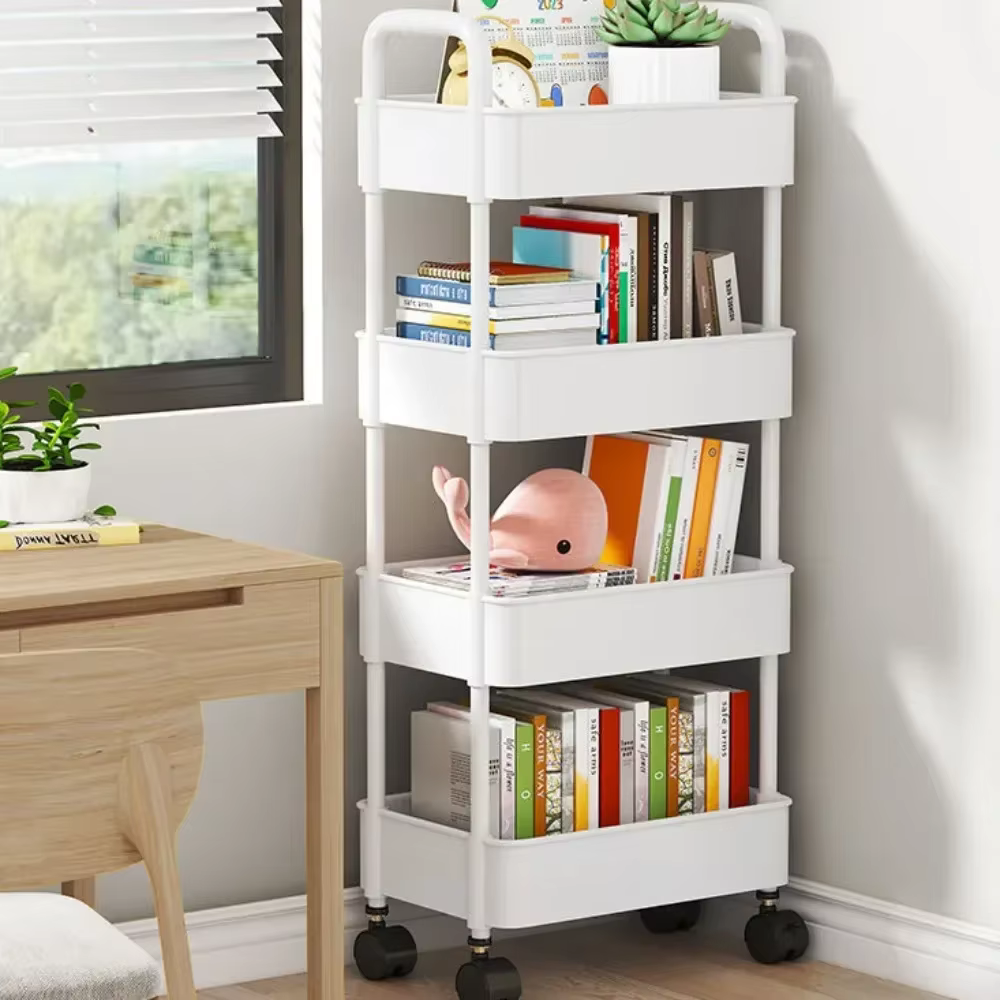 Mobile  Rack Trolley Household Kitchen Multifunctional Cart With Wheels Rack Bedroom Multi-Layer   Accessories