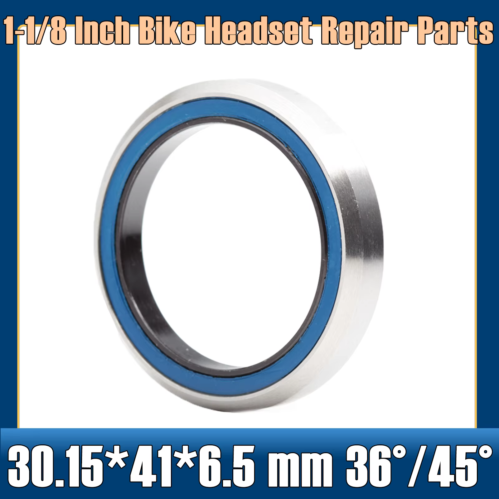 MH-P03K Bearing 30.15*41*6.5 mm 36/45 Degree Balls Bicycle 1-1/8 Inch ( 1 PC ) Headset Repair Parts Ball Bearings