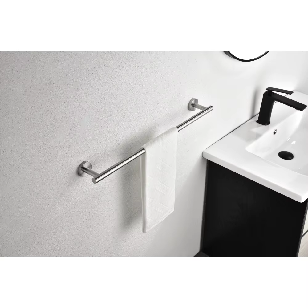 6 Piece Stainless Steel Bathroom Towel Rack Set Wall Mount Stainless Steel Wall-mounted Paper Towel Holder for Kitchen Bathroom