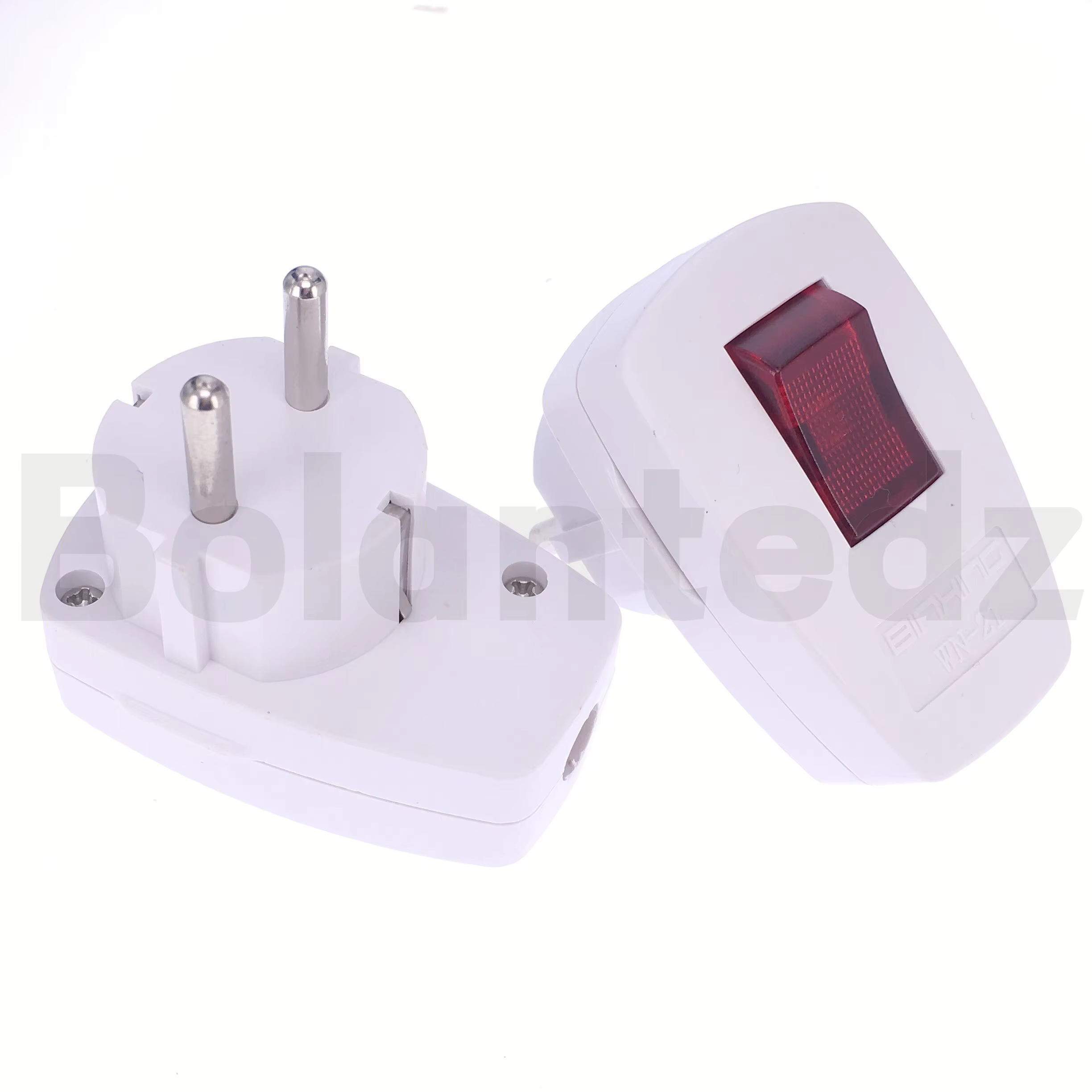 Germany Schuko Rewireable Power Plug With on-off Power Swtich 250V 10A EU CEE 7/7 Standard Adapter Receptacle Connector