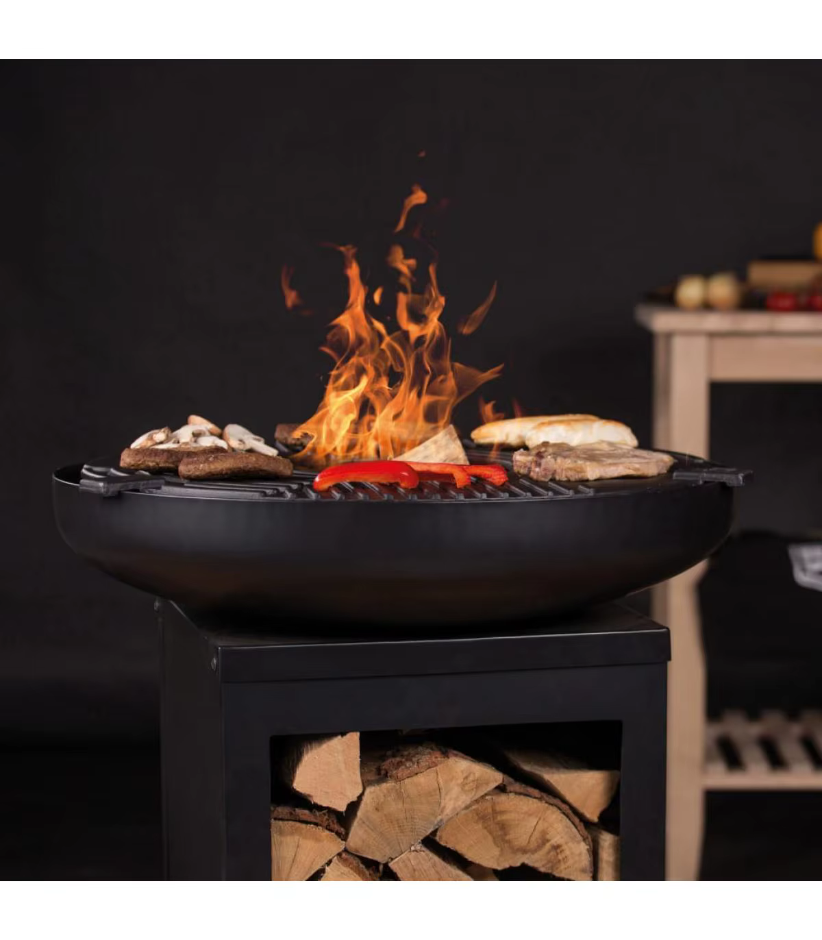 BBGRILL barbecues kitchen iron for garden Matanzas black steel matte