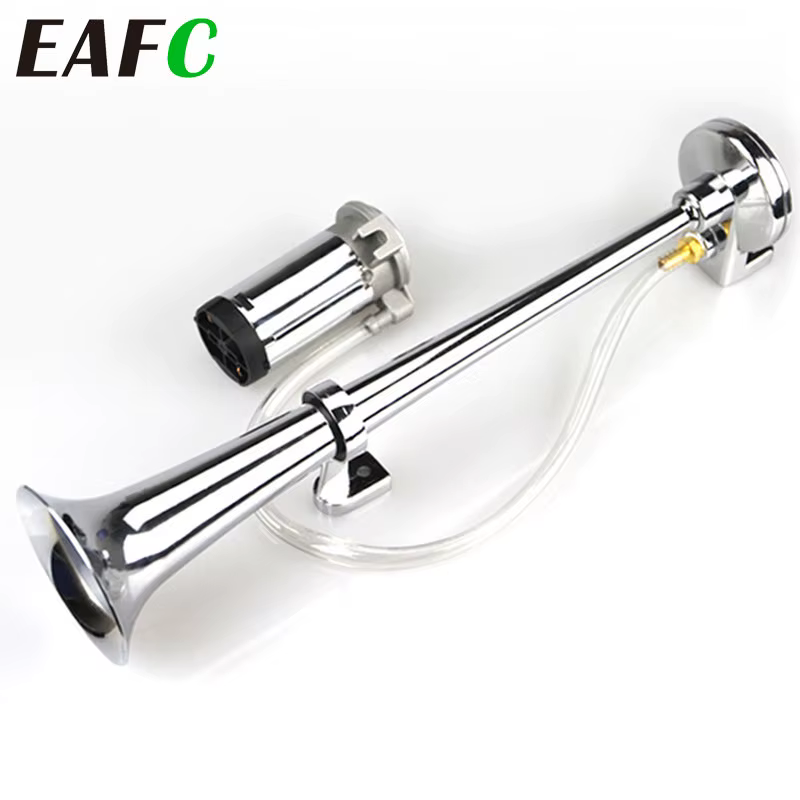 EAFC12V-24V Car Air Horn 17 Inch 150DB 180Hz Car Siren Tone Pump Single Horn Compressor Bocina for Truck Car