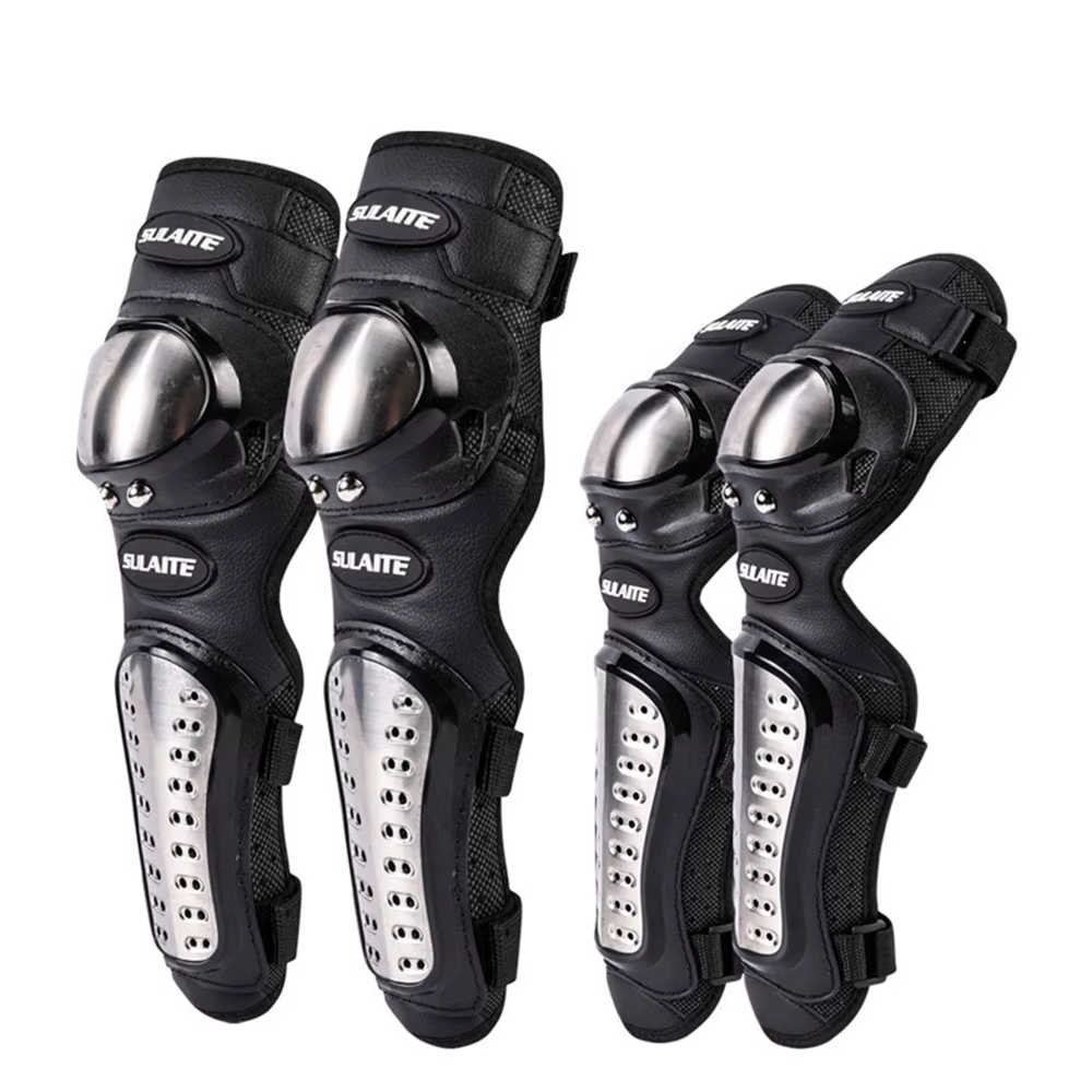 Stainless steel four seasons motorcycle knee pads elbow pads off-road motorcycle riding protective gear racing leg outdoor sport
