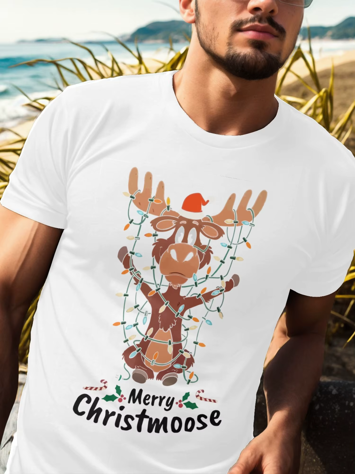 Men's short sleeved printed cotton T-shirt, round neck, comfortable and breathable, summer casual short sleeved top