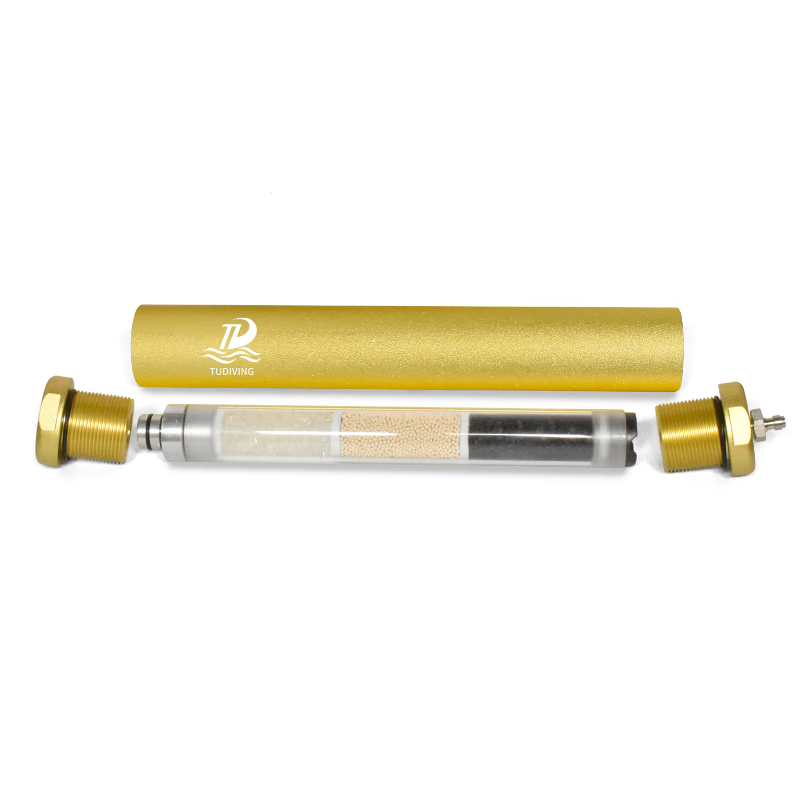 TUDIVING-Water Oil Molecular Sieve Diving Separator,4500Psi High Pressure Air Compressor Filter with 8mm Quick Connector