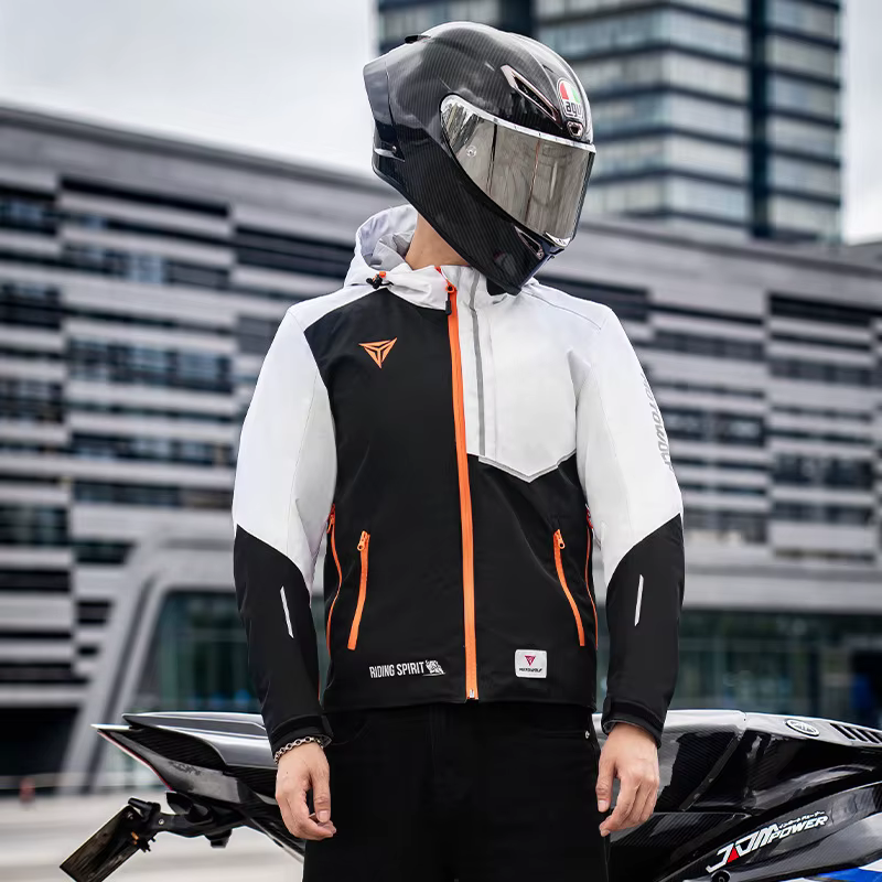 Motorcycle riding wind coat winter detachable warm rider windbreaker fall prevention built-in CE protective gear biker jacket wi
