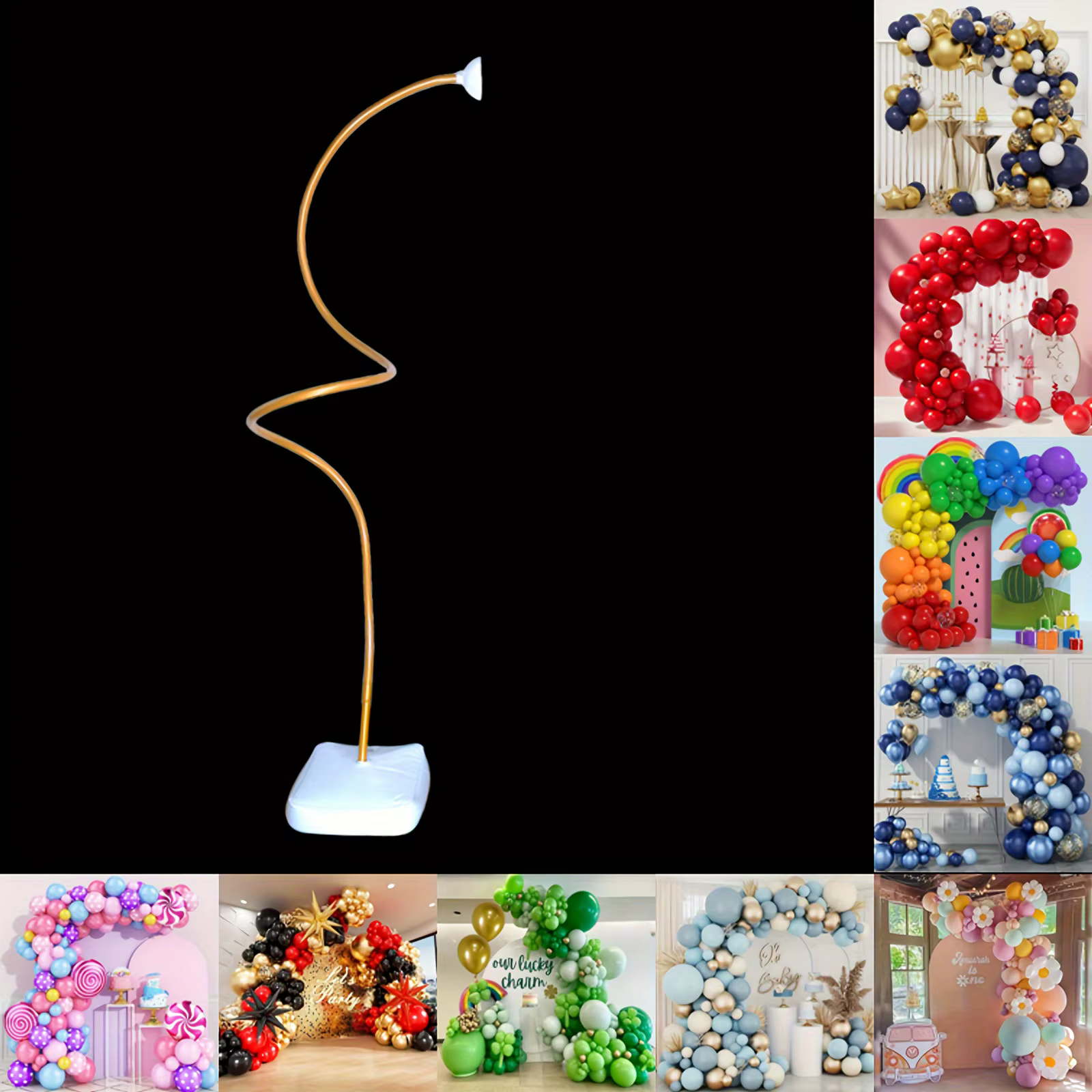 8.2 Feet Balloon Arch Kit Irregular Deformable Balloon Column Stander For Wedding Anniversary Graduation Celebration Party Decor