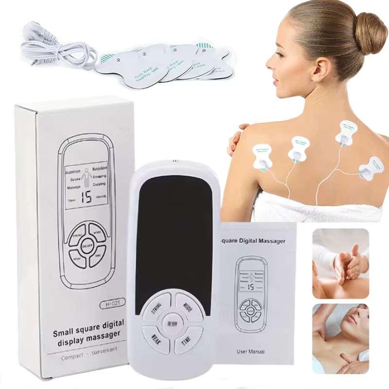 Multi-functional Pulse Electric Muscle Stimulator Back Body Massage Tens Acupuncture Meridian Physiotherapy Digital Massage Tool