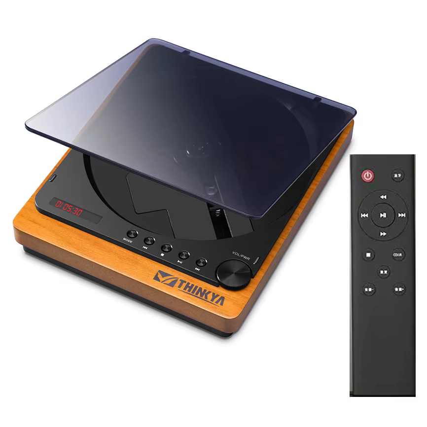 Wooden HIFI CD Player Bluetooth 5.1 Digital Optical Output USB Lossless Playback Wooden CD Music Player Infrared Remote Control