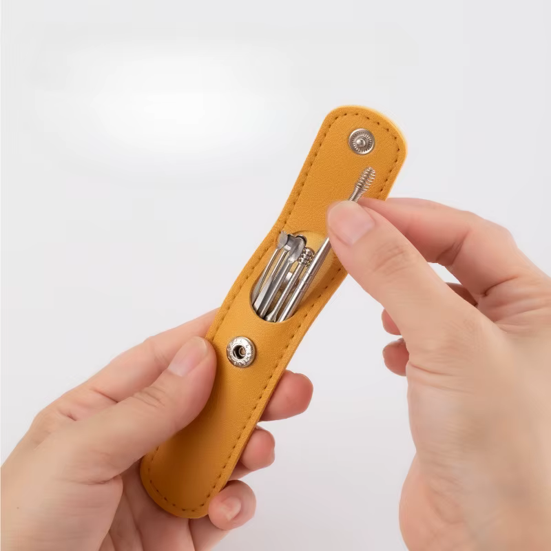 6pcs Ear Care Set Stainless Steel Earpick Ears Cleaner Spoon Ear Pick Ears Wax Removal Tool Kit Ear Spoon Care for Baby Adults