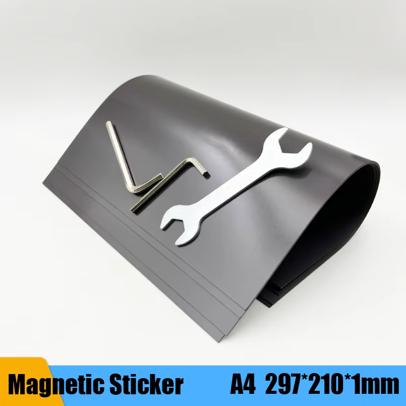 Thickness 1.5/1.0/0.5mm A4 Magnet Sheets Black Magnetic Mat for Refrigerator DIY Photo Picture Cutting Magnets Magnetic One Side