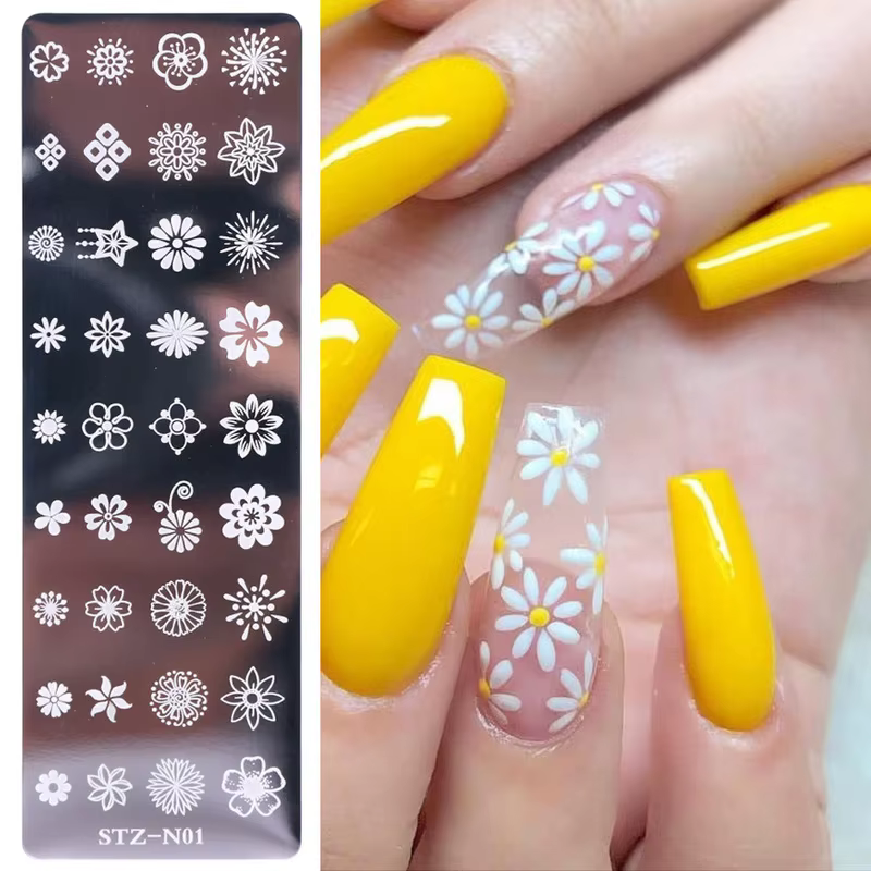 12Designs Retro Flower Butterfly Nail Art Templates Stamping Plate Snowflake Animal Lace Stamp Templates Plate Image Decor Tools