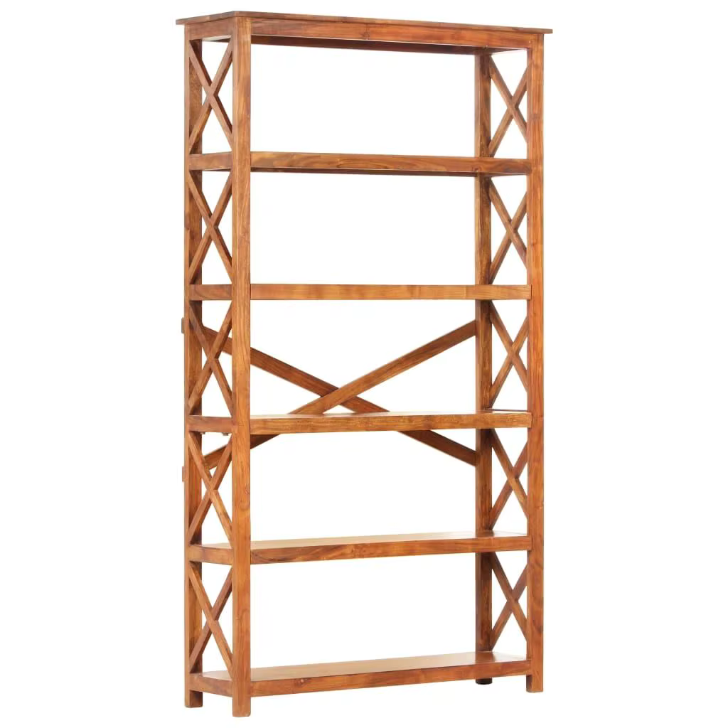 39.4x11.8x70.9 Solid Acacia Wood Bookshelf with Honey Finish - Stylish Storage Solution