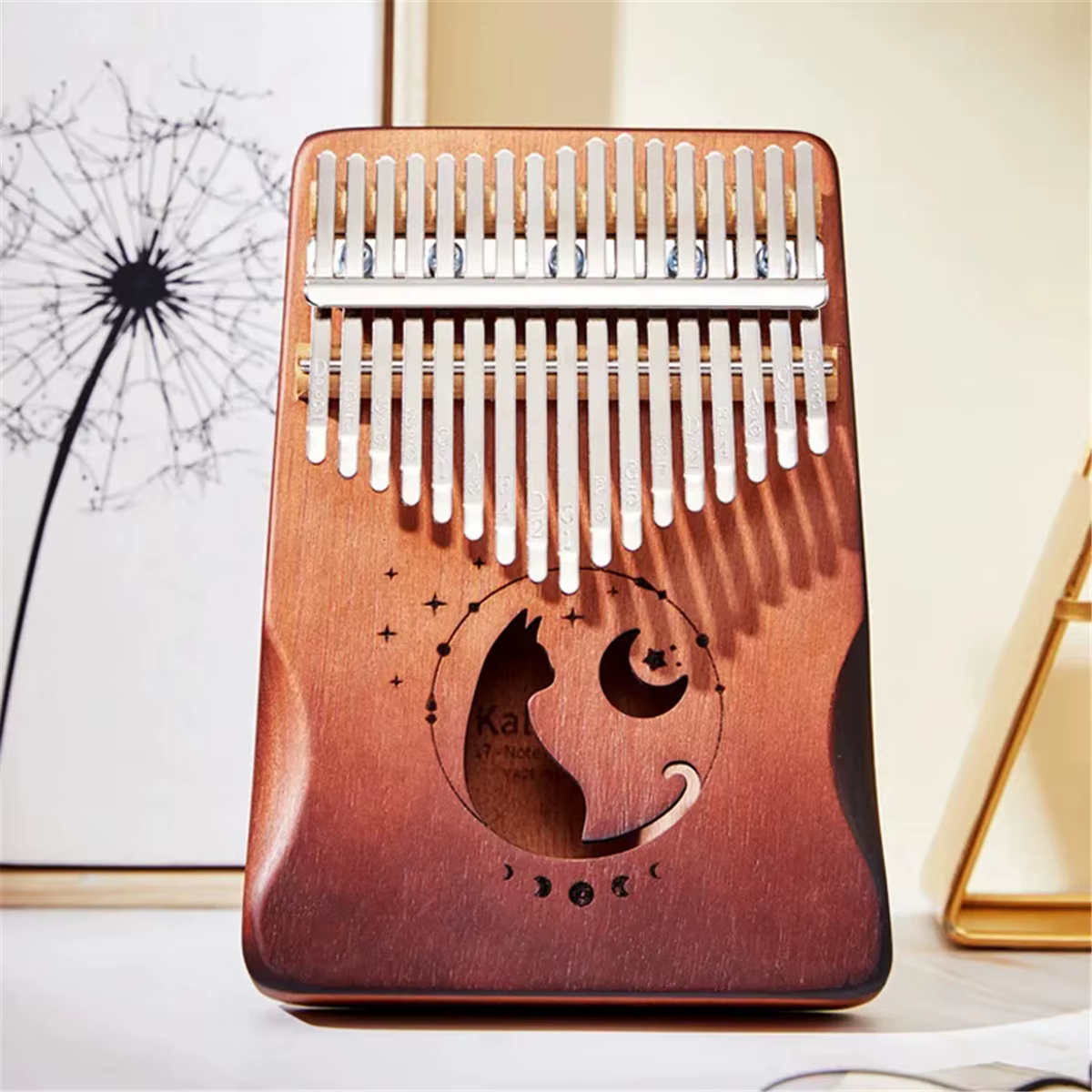 Kalimba Professional Thumb Piano Solid Wood Veneer 17/21 Keys Keyboard Musical Instrument Kalimba Thumb Piano Christmas Present