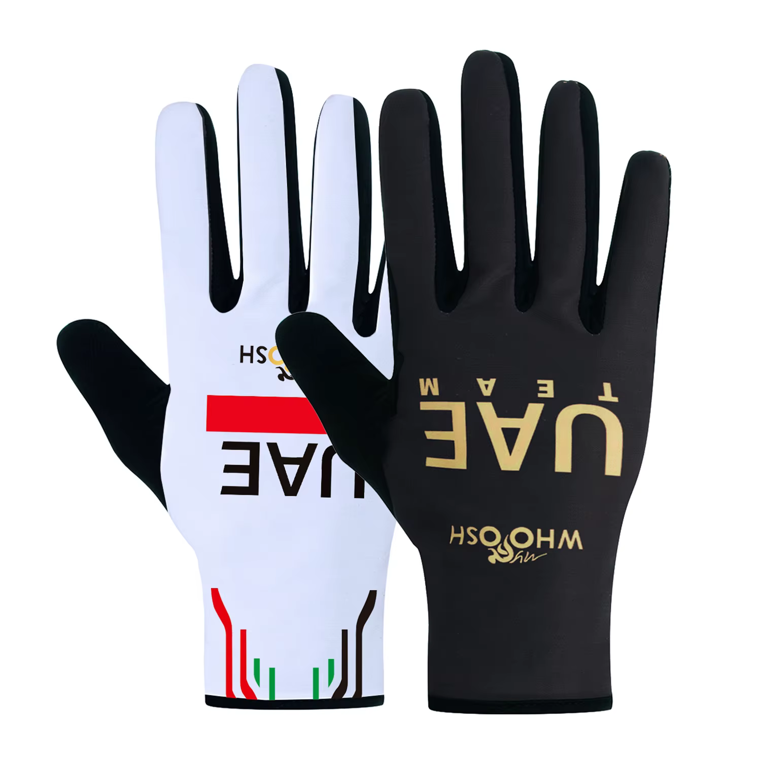 UAE Gold Sports Cycling Gloves Full Finger Winter Men Women Road Bike Gloves Running Fitness Warmth Gym Riding Bicycle Gloves