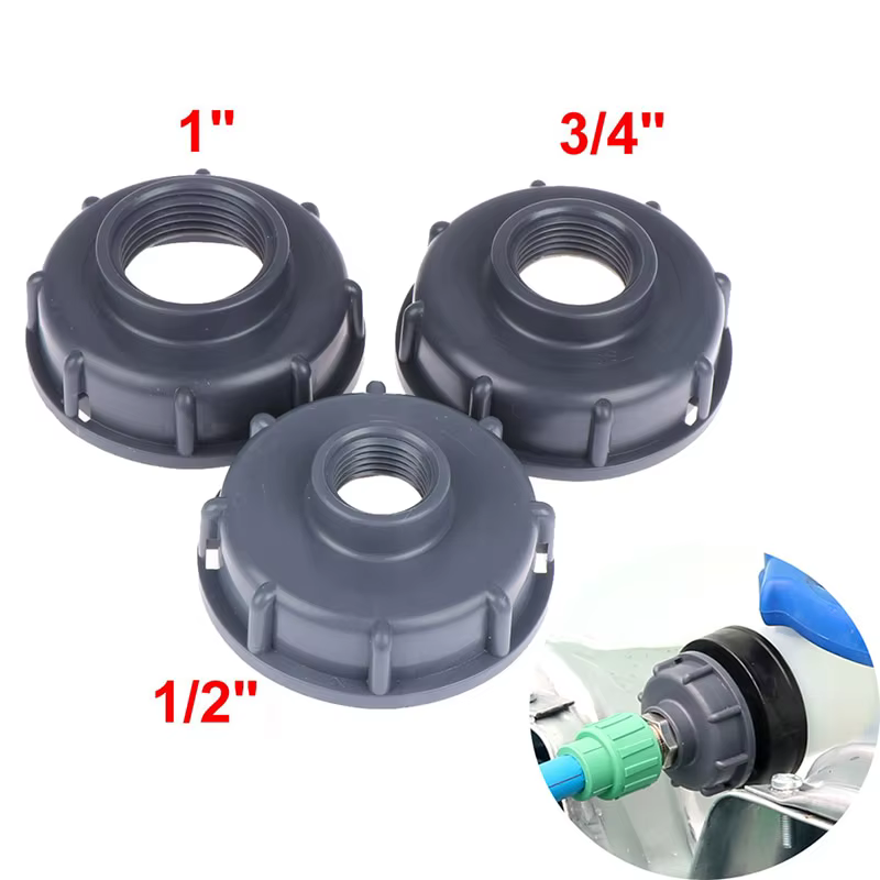 Durable Ibc Tank Fittings S60X6 Coarse Threaded Cap 60Mm Female Thread To 1/2 ", 3/4", 1 "Adapter Connector