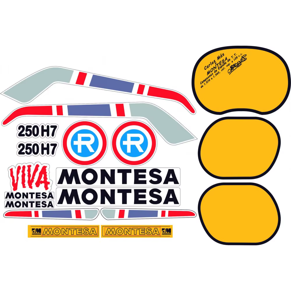 Classic motorcycle compatible sticker kit MONTESA Enduro 250 H7 1st series