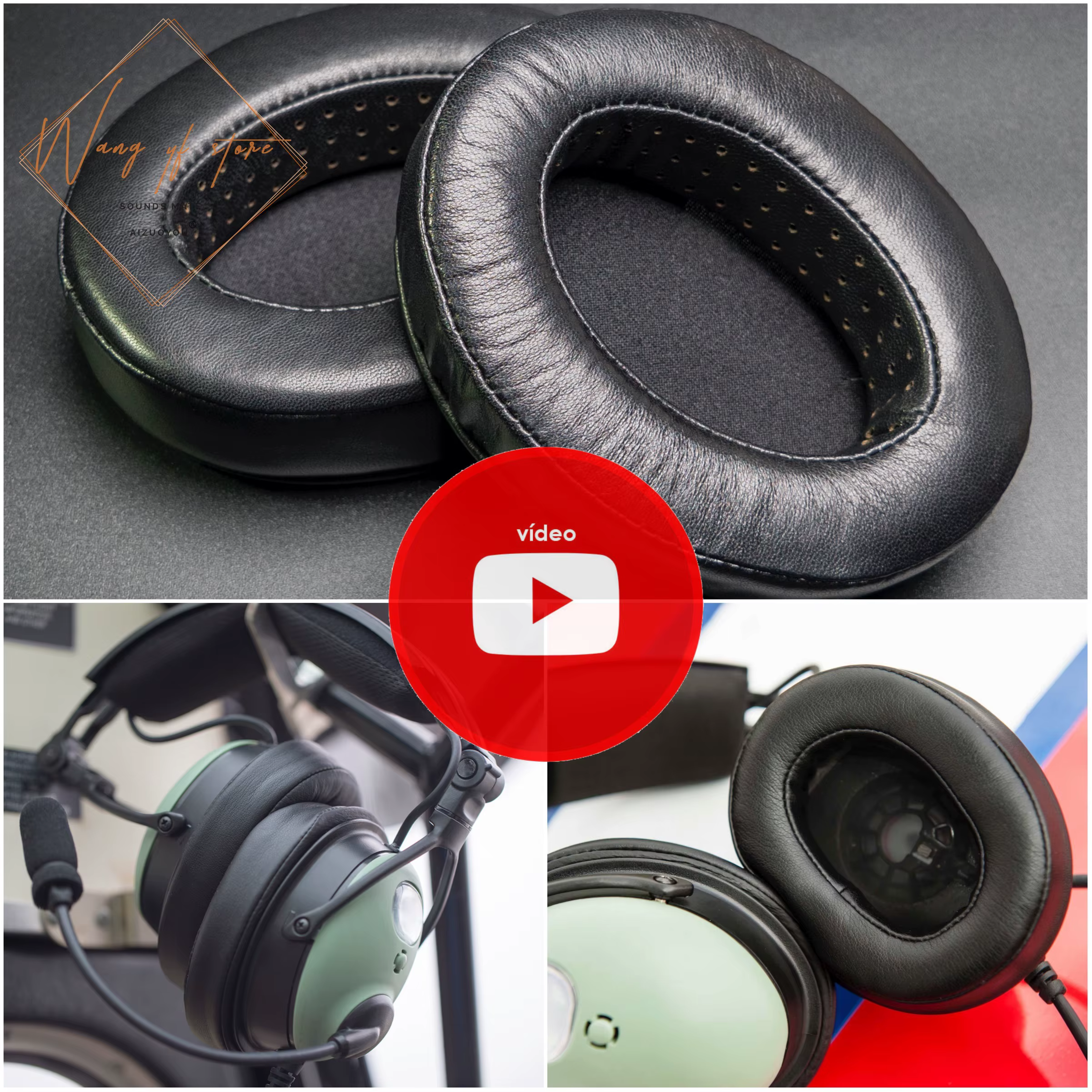 Sheepskin Ear Pads Foam Cushion For David Clark DC ONE-X Headset Real Leather Lambskin Real Leather Replacement Sleeve Earmuff