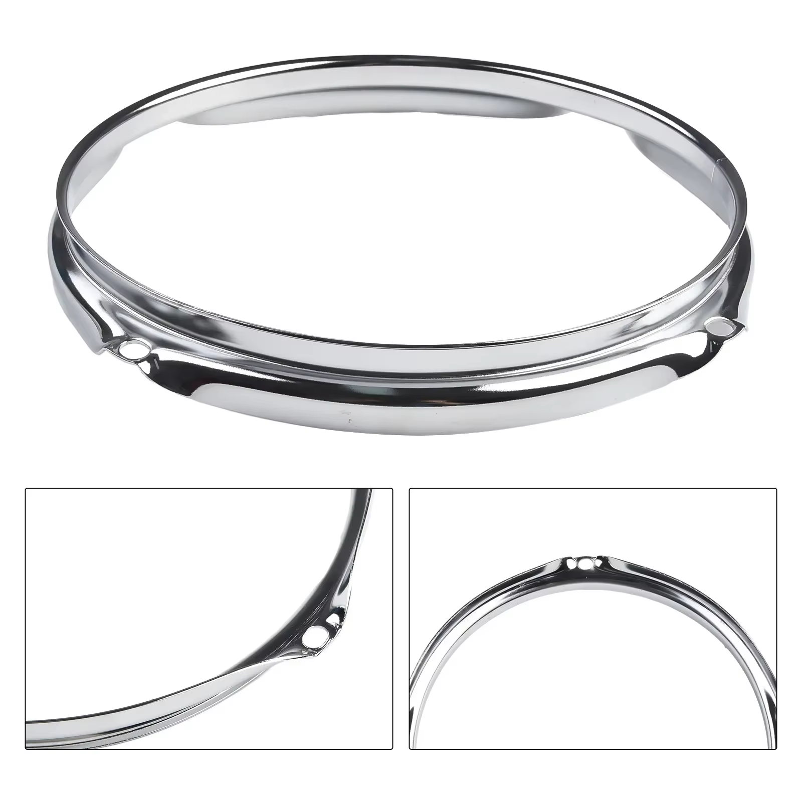 High-Quality Replacement Snare Drum Hoops Sturdy tools For 8 10 12 14 Inch Zinc Alloy Silver Music Instruments Accessories