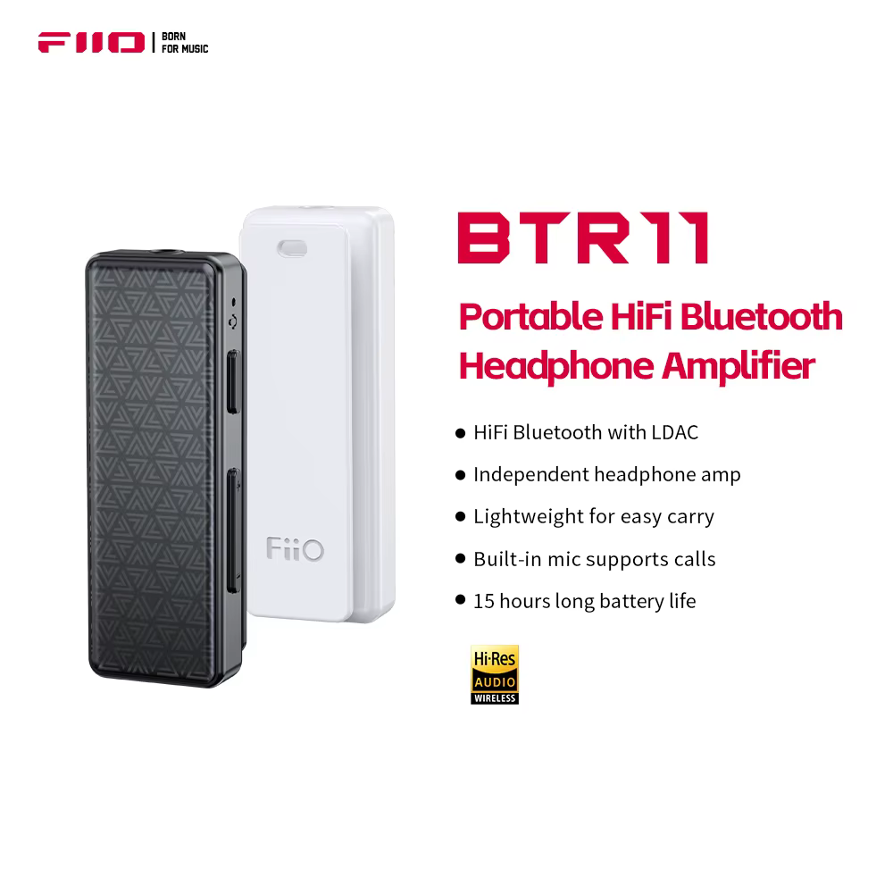 FiiO BTR11 Bluetooth 5.3 Receiver LDAC 3.5mm Wireless Audio Headphone Amplifier Adapter