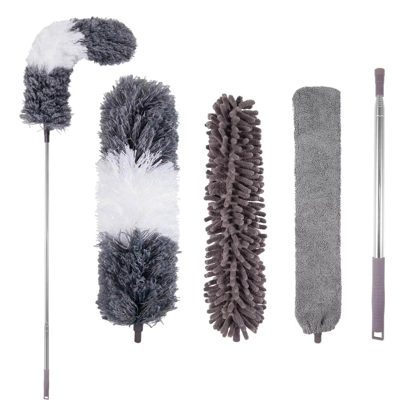 Telescopic Washable Duster Long Extendable 250 cm Multifunctional Microfibre Brush Gap Mop for Spider Web Remover Dust Cleaning