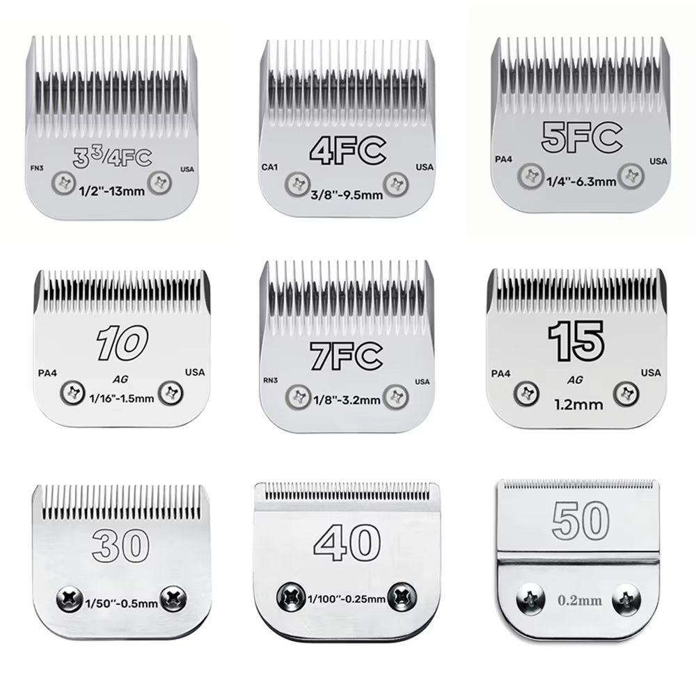 3F 4F 5F 7F 9# 10# 30# 40# 50# Professional Pet Clipper Blade A5 Blade Fit Most Andis Oster Clippers Pet Clippers Ceramic Blade