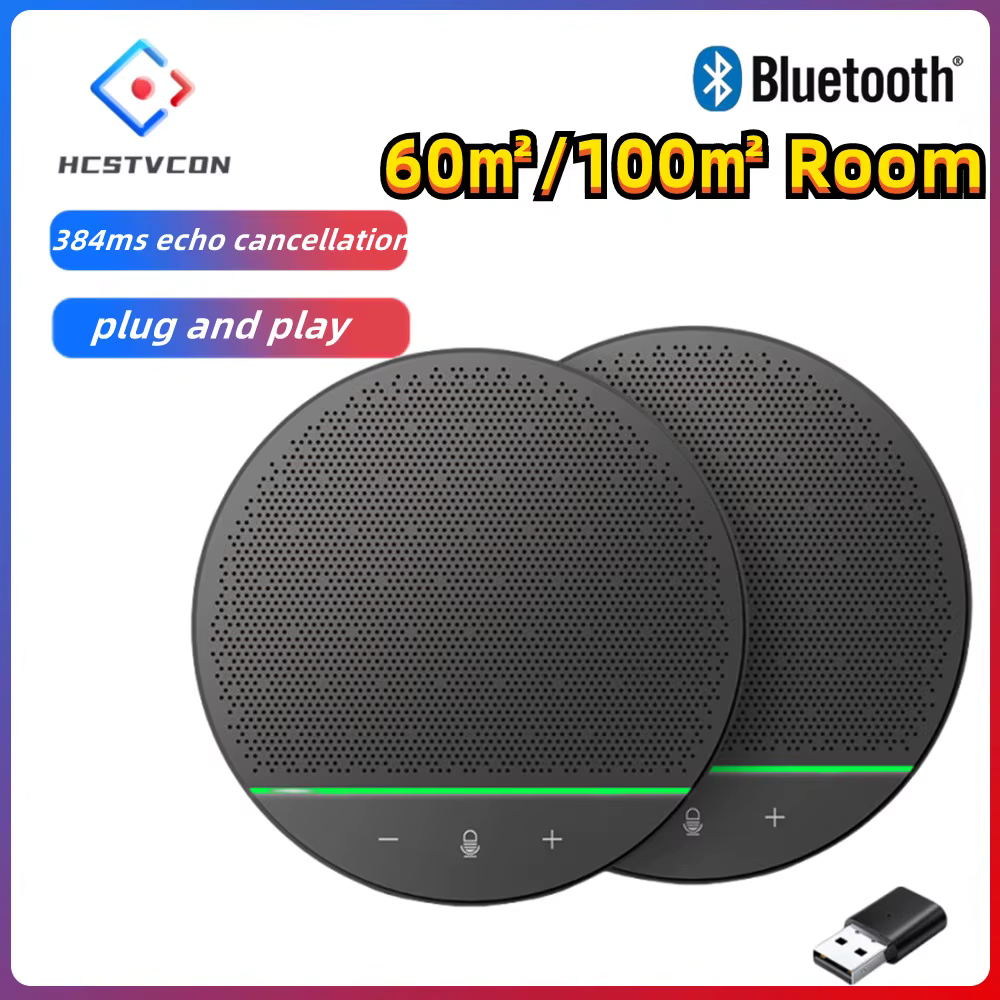 Omni-directional Microphone 10M Radius 360° Pickup Wireless Conference Speaker USB Bluetooth Receiver for Meeting Classroom